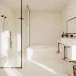 Porcelanosa_Sybaris_BanoP_Bottega White+ Bottega White + Spiga Bottega White